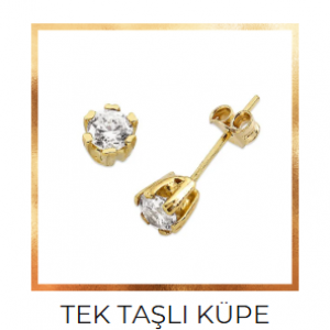 Tek Taş Küpeler